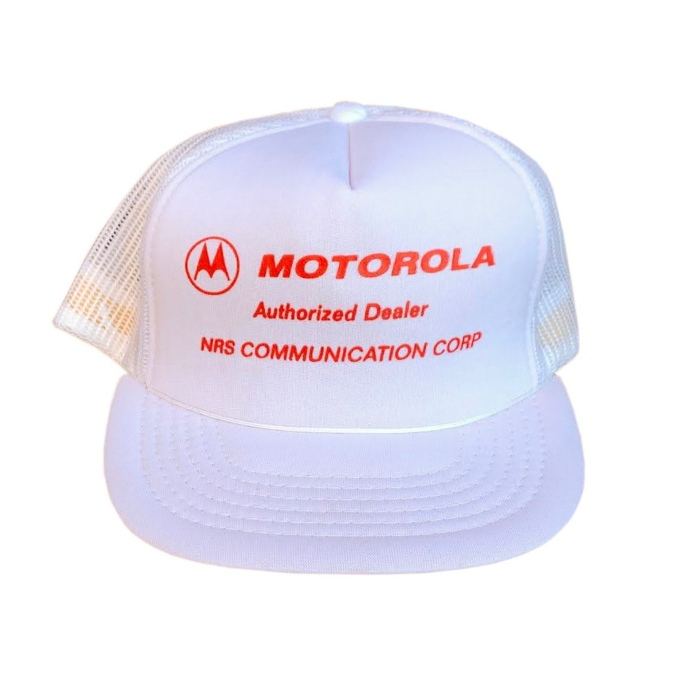 Vintage Motorola Authorized Dealer Trucker Hat NWOT